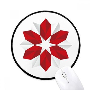 Imagem de DIYthinker Abstrato mas flor origami padrão mouse pad desktop escritório tapete redondo para computador