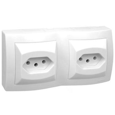 Imagem de Tomada 2 P + T Dupla Sistema X Ref. 675062 – Pial