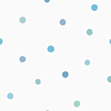 Imagem de Papel De Parede Infantil Brincar 3623 Vinílico Poa Bolinha Azul