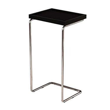 Imagem de Mesa Lateral Apoio Para Braço de Sofa Laminado LarFlex Laca Preto