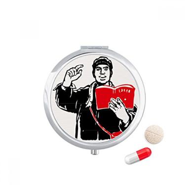 Imagem de Mochila Red Book Hat Study China Caixa de armazenamento de medicamentos com bolso