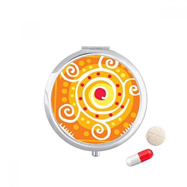 Imagem de Porta-comprimidos de civilização antiga Totems do México com volume laranja