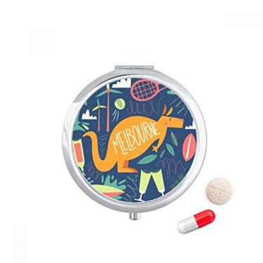 Imagem de Melbourne Austrália Kangaroo Tennis Surfing Pill Case Pocket Medicine Storage Box Dispenser Recipiente