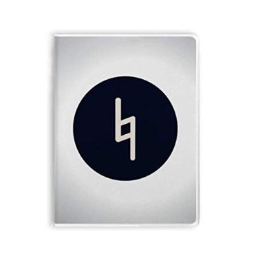 Imagem de Diário de capa macia branca com estampa de pastilha preta e assinatura