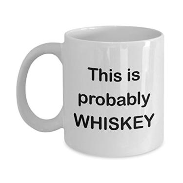 Imagem de Esta é a caneca de viagem de uísque – presente para amantes de uísque – xícara de café de cacau quente divertido – ideia de presente de aniversário de Natal