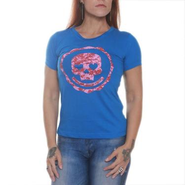 Imagem de TSHIRT HEART BKF0103 AZUL - BLACK SKULL - CLOTHING (M)-Unissex