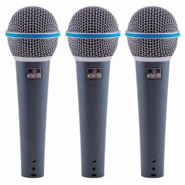 Imagem de Microfone De Mão Com Fio Waldman Bt5800-3 Kit Com 3 Peças