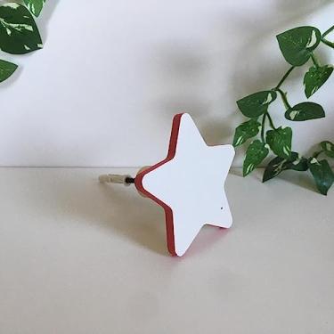 Imagem de Gancho de Parede Formato Estrela Mdf laminado borda colorida