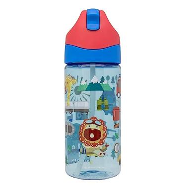 Imagem de Garrafa Infantil em Tritan Antigermes 400ml Aventura Azul - Marcus & Marcus