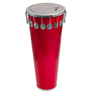 Imagem de Timbal - Serie Colorsteel Vermelho 90X14" 16 Afin Ferragem Cromada Pele Master Sparkle Com Suporte
