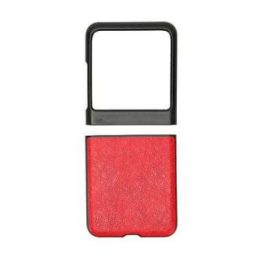 Imagem de ParaRazr 40 Ultra Flip Phone Case, Anti Arranhões à Prova de Choque Tela Dobrável Capa de Telefone Com Recortes Precisos e Ajuste (Preto e vermelho)