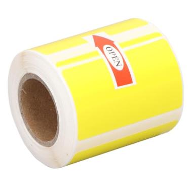 Imagem de 9 peças de rolos de papel para impressora térmica autoadesivos coloridos compatíveis com mini impressora P1 série PeriPage A6 impressoras 57 x 30 mm à prova d'água e resistente a óleo (amarelo)