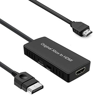 Imagem de Cabo HD Link para sistema Xbox original, conversor Xbox para HDMI detecta automaticamente sinais compostos para saída de 1080p, compatível com Xbox original