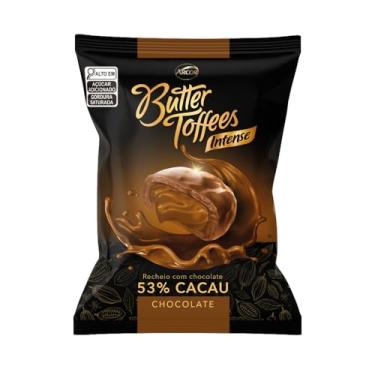 Imagem de Bala Butter Toffees Intense Arcor Sabor Chocolate Recheio Chocolate 53% Cacau 90g