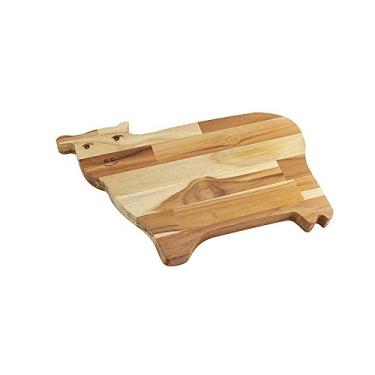 Imagem de Tábua de Corte Coleção Bichos - Modelo Formato Vaca - Madeira Teca