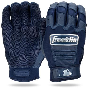 Imagem de Franklin Sports Luvas de beisebol MLB CFX Pro - Cromado Azul Marinho - Adulto Grande