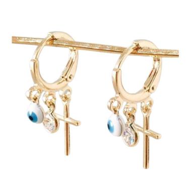 Imagem de Brinco Pingentes Triplos - Banhado em Ouro 18k