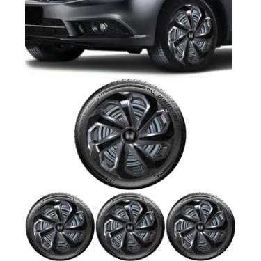 Imagem de Jogo 4 Calotas Esportivas Spider Grafite/Preto aro 14 HOND Fit City Civic