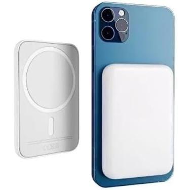 Imagem de Carregador Portatil Magnético Mag-Safe PowerBank Carregamento Rápido Por Indução 5000mA...