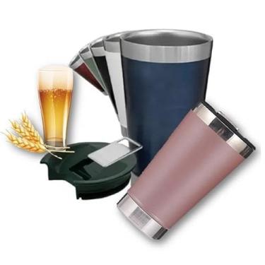 Imagem de Copo Térmico Inox Cerveja Bebida Gelada Quentes 473Ml