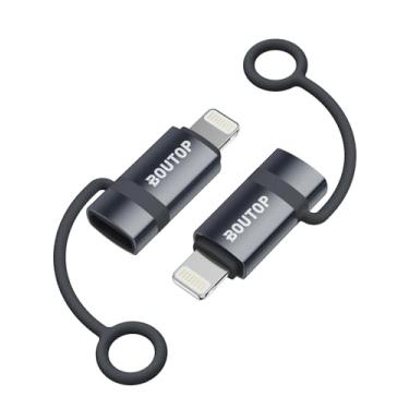 Imagem de [MFi Certified] USB C to Lightning Adapter Support 36W PD Fast Charging Compatible with iPhone Dark Gray -2 Pack