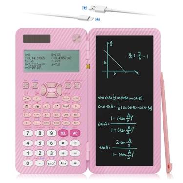Imagem de Calculadoras Científicas iPepul para Estudantes, com 552 Funções, Bloco de Notas, Recarregável via USB-C e Energia Solar, Visor de 4 Linhas - Material Escolar para Ensino Fundamental, Médio e Superior