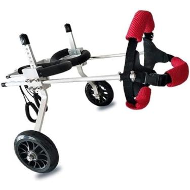 Imagem de Cadeira de rodas para cães pequenos, para pernas traseiras, médio, pequeno, animal, exercício, ajustável, cão, carro, arreios, pernas traseiras, reabilitação, s