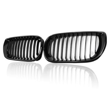 Imagem de venveal Grade frontal E46 compatível com B-M-W 2002-2005 4 portas 4D 3 séries 320i 325i 330i 325xi 330xi 330xi para carro 51137042961/51137042962 (preto)