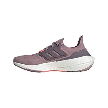 Imagem de adidas Tênis de corrida feminino Ultraboost 22, Malva mágica/Roxo Legado/Turbo, 9