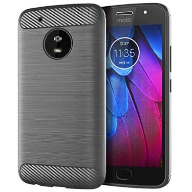 Imagem de NEKOYA Capa para Moto G5S, sensação macia, proteção total, anti-arranhões e impressões digitais + capa de celular resistente a arranhões para Moto G5S cinza