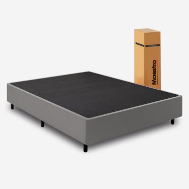 Imagem de Cama Box Casal Desmontável (na caixa) 138x188x40m - Maestro Colchões cor: Cinza Suede