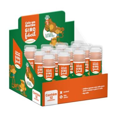Imagem de Cola Bastao Giro Fácil 8gramas - Display C/ 12 Und Leo&leo