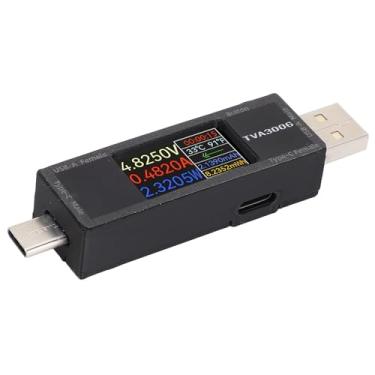 Imagem de Testador de Corrente de Tensão USB Type C Medidor de Energia Com Tela Colorida HD e Estatísticas de Dados para Consumo de Energia de Corrente de Tensão