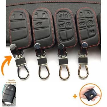 Imagem de Capa Couro Chaveiro Chave Presencial 2 3 4 e 5 Botoes Fiat Toro Ranch 