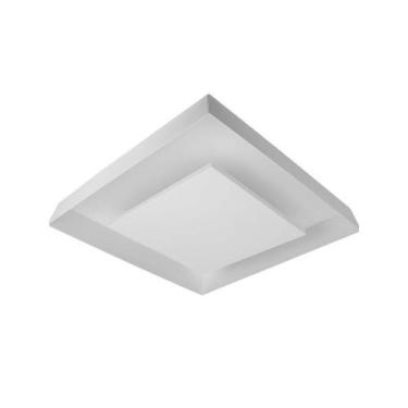 Imagem de Plafon De Luz Indireta Sobrepor 45x45cm Para 4 Lâmpadas E27 Branco - L