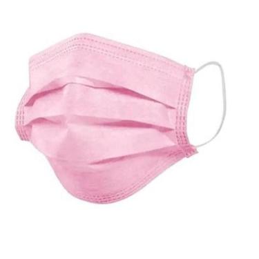 Imagem de Máscara Cirúrgica Rosa Descartável Tripla Camada Com Filtro - Mascara