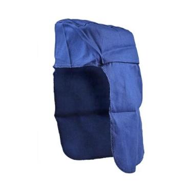 Imagem de Touca Para Soldador Carbografite Azul Proteção Contra Respingos de Sol