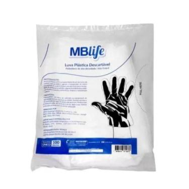 Imagem de Luva Plastica Descartavel Mblife Pct. 100 Und. - Mblfie
