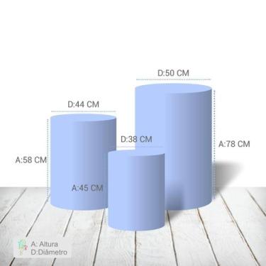 Imagem de Trio Capas Para Cilindro Folhas Decorativas Dourada Aquarela  C/ Elást