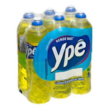 Imagem de Detergente Lava Louças Ypê Neutro 500ml Pacote Com 6 Un.