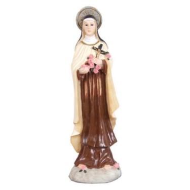 Imagem de Imagem Santa Terezinha Resina Importada Religiosa 12cm - Zona Livre
