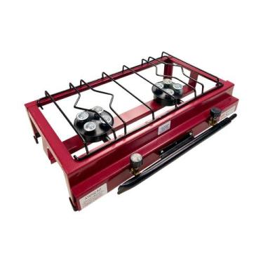 Imagem de Fogão Industrial 2 Bocas Alta Pressão c/ Mangueira + Registro - ROA - 