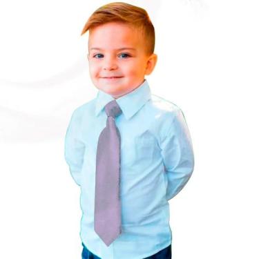 Imagem de Gravata Slim Infantil Nó Pronto Casamento Aniversário Lilás - anjo da 
