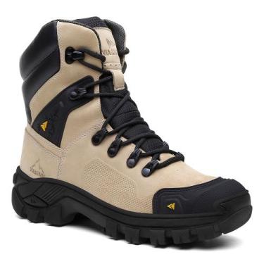 Imagem de Bota Couro Legítimo Cano Alto Adventure Masculina - Via Livre, Branco,