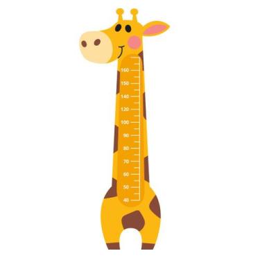 Imagem de Régua de Crescimento Adesivo Girafa 200 cm Altura - Império da Impress