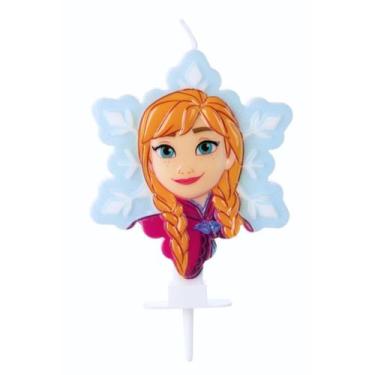 Imagem de Vela decorada bolo festa frozen princesa anna aniversario - DIVA E BEL