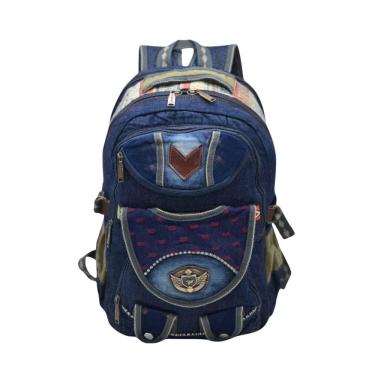 Imagem de Mochila De Costas Jeans Style Bolsos 1631