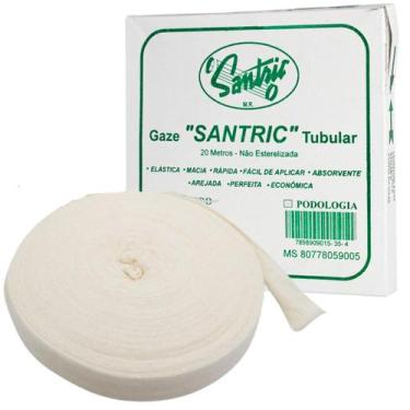Imagem de Gaze Tubular 100% algodão p/ Curativo Podologia 1,5cm x 20m - Santric