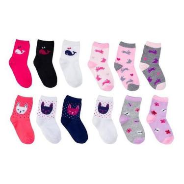 Imagem de Kit Meia Infantil Menina 60 Pares 1 a 4 Anos Coloridas - Lynx produçõe