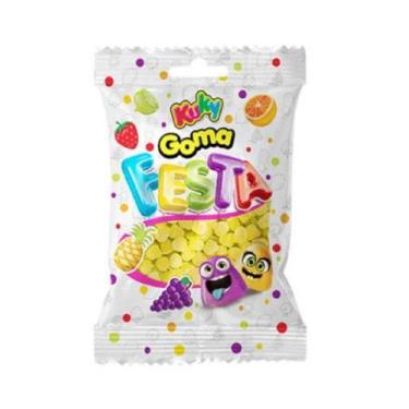 Imagem de Bala De Goma Festa Kuky Abacaxi 500g (amarelo) Tipo Jujuba